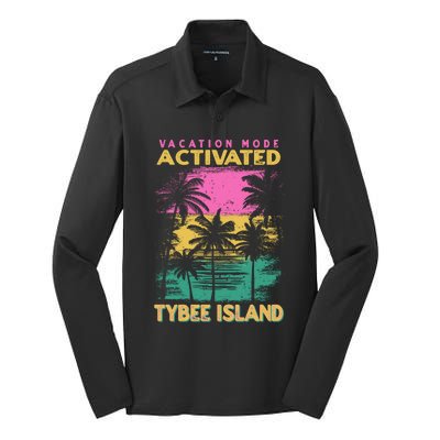 Georgia Vacation Mode Activated Tybee Island Gift Silk Touch Performance Long Sleeve Polo