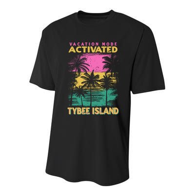 Georgia Vacation Mode Activated Tybee Island Gift Youth Performance Sprint T-Shirt