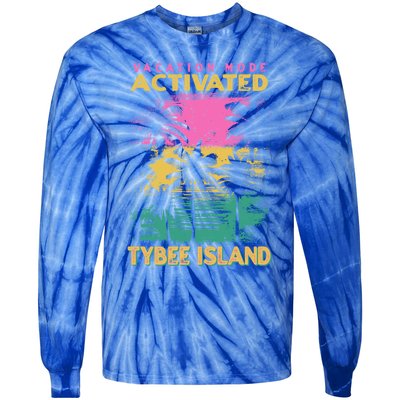 Georgia Vacation Mode Activated Tybee Island Gift Tie-Dye Long Sleeve Shirt