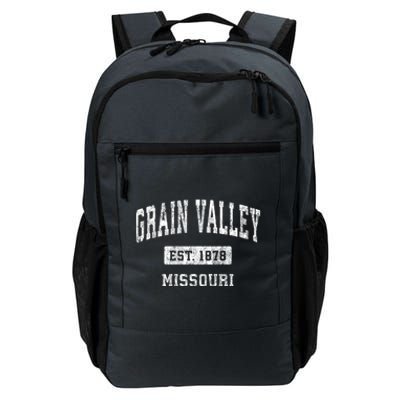 Grain Valley Missouri Mo Vintage Established Sports Design Daily Commute Backpack