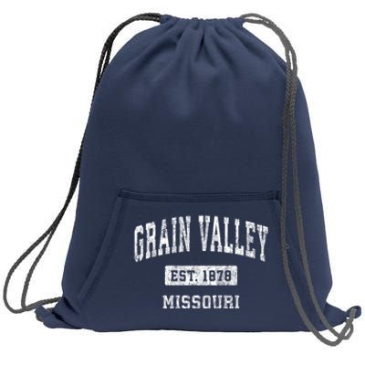 Grain Valley Missouri Mo Vintage Established Sports Design Sweatshirt Cinch Pack Bag