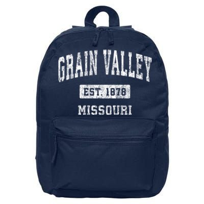 Grain Valley Missouri Mo Vintage Established Sports Design 16 in Basic Backpack