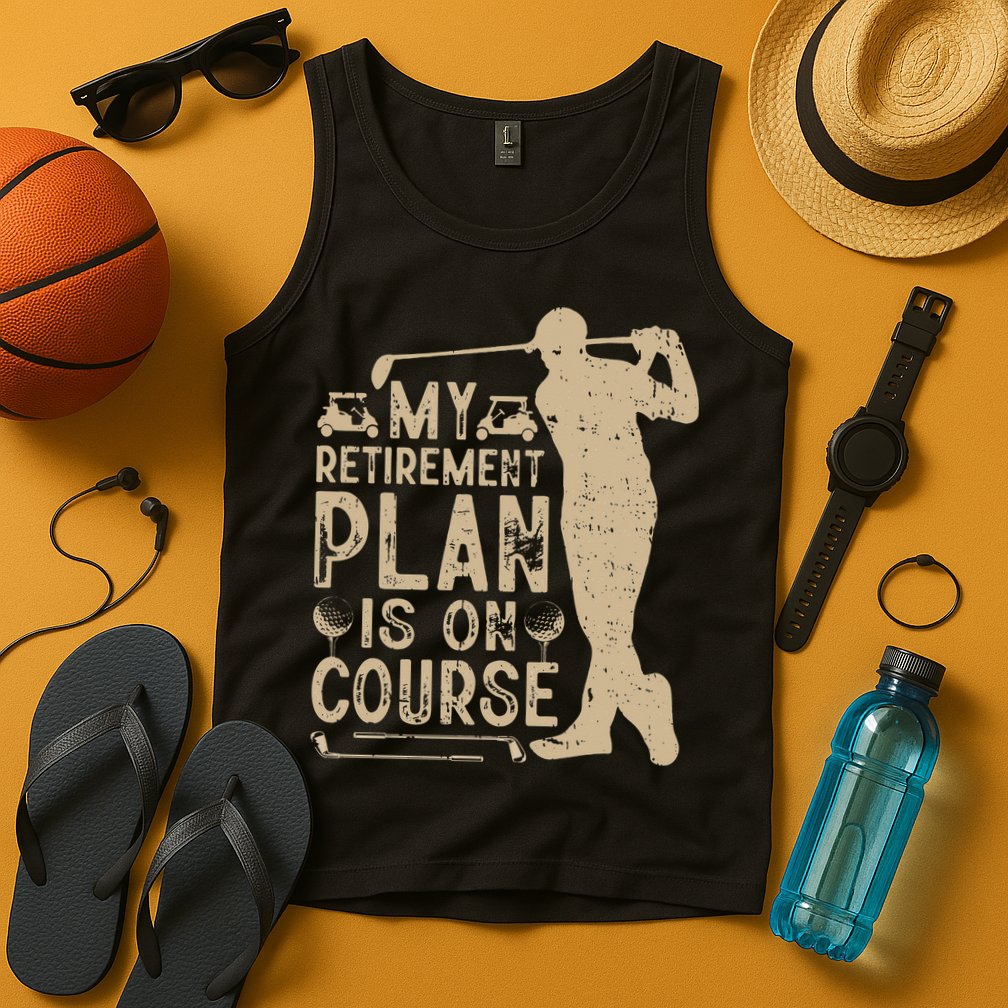 Golf vintage My Retirement Plan Golfing Golf Tank Top