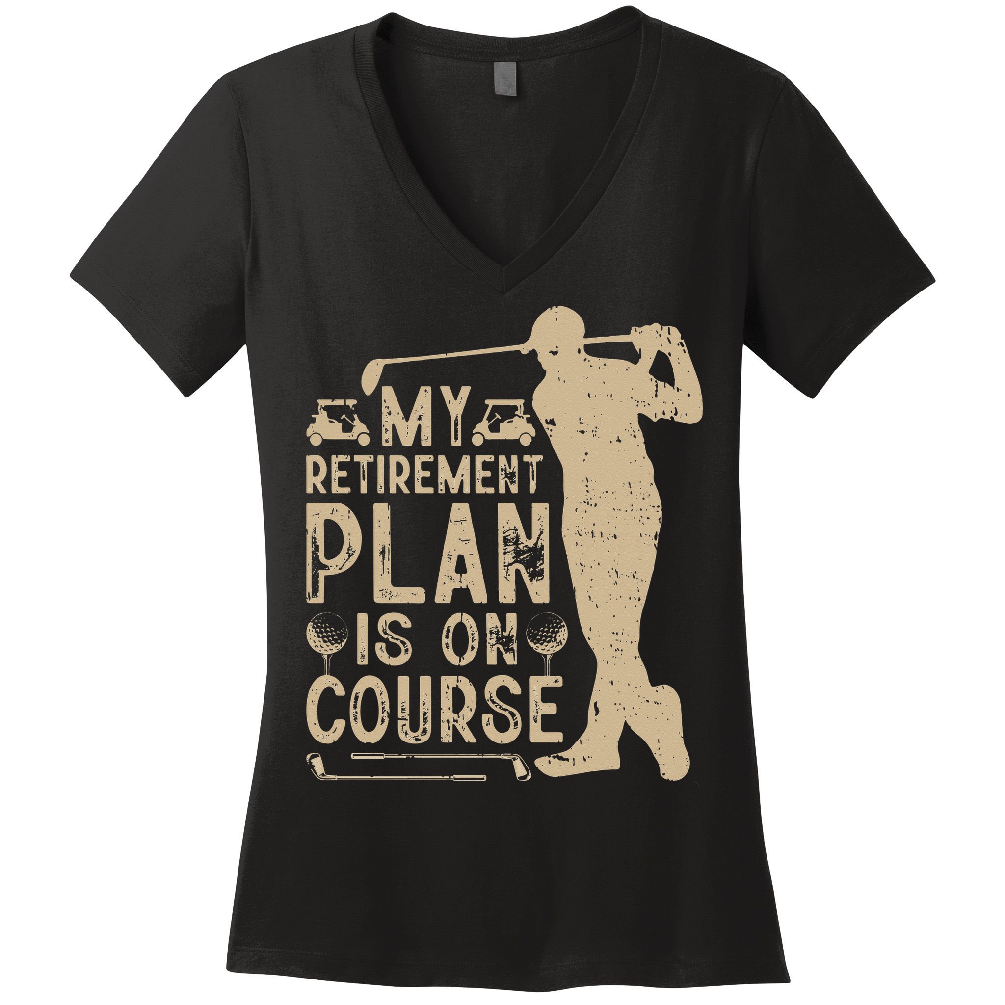 Golf vintage My Retirement Plan Golfing Golf Women's V-Neck T-Shirt