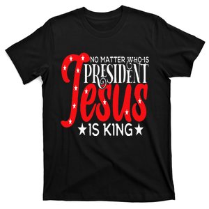 Go Vote No Matter Who Is President Jesus Is King T-Shirt