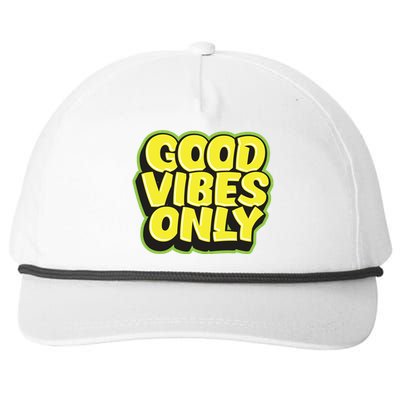 Good Vibes Only Snapback Five-Panel Rope Hat