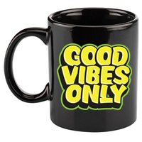 Good Vibes Only 11oz C Handle Ceramic Mug