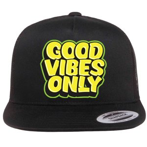 Good Vibes Only Flat Bill Trucker Hat