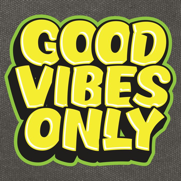 Good Vibes Only Cotton Canvas Backpack