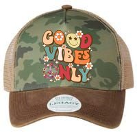 Good Vibes Only Peace Love 60s 70s Tie Dye With Retro Groovy Legacy Tie Dye Trucker Hat