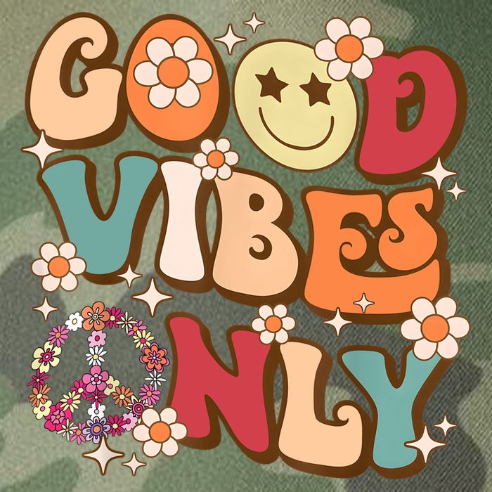 Good Vibes Only Peace Love 60s 70s Tie Dye With Retro Groovy Legacy Tie Dye Trucker Hat