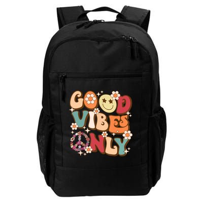 Good Vibes Only Peace Love 60s 70s Tie Dye With Retro Groovy Backpack
