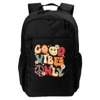 Good Vibes Only Peace Love 60s 70s Tie Dye With Retro Groovy Backpack