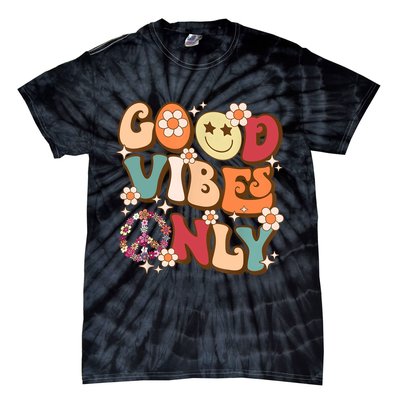 Good Vibes Only Peace Love 60s 70s Tie Dye With Retro Groovy Tie-Dye T-Shirt