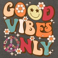 Good Vibes Only Peace Love 60s 70s Tie Dye With Retro Groovy Cotton Canvas Backpack
