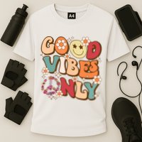 Good Vibes Only Peace Love 60s 70s Tie Dye With Retro Groovy Cooling Performance Crew T-Shirt
