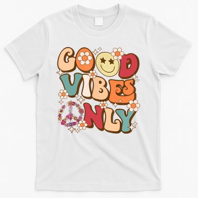 Good Vibes Only Peace Love 60s 70s Tie Dye With Retro Groovy T-Shirt