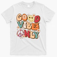 Good Vibes Only Peace Love 60s 70s Tie Dye With Retro Groovy T-Shirt