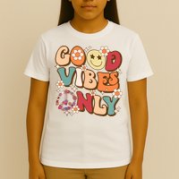 Good Vibes Only Peace Love 60s 70s Tie Dye With Retro Groovy T-Shirt