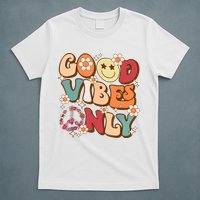 Good Vibes Only Peace Love 60s 70s Tie Dye With Retro Groovy T-Shirt