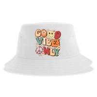 Good Vibes Only Peace Love 60s 70s Tie Dye With Retro Groovy Sustainable Bucket Hat