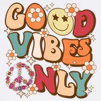 Good Vibes Only Peace Love 60s 70s Tie Dye With Retro Groovy Sustainable Bucket Hat