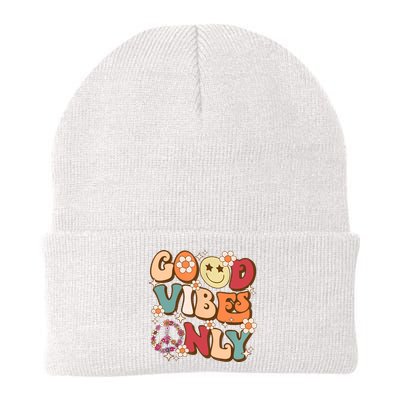Good Vibes Only Peace Love 60s 70s Tie Dye With Retro Groovy Beanie