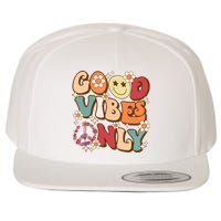 Good Vibes Only Peace Love 60s 70s Tie Dye With Retro Groovy Wool Snapback Cap