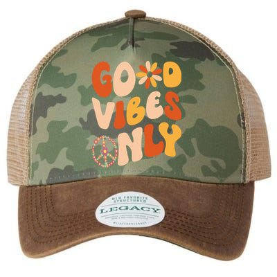 GOOD VIBES ONLY PEACE LOVE 60s 70s Tie Dye Groovy Hippie Legacy Tie Dye Trucker Hat