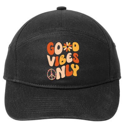 GOOD VIBES ONLY PEACE LOVE 60s 70s Tie Dye Groovy Hippie 7-Panel Snapback Hat