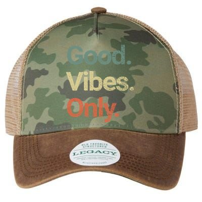 Good Vibes Only Positive Vibes Love Peace Namaste Cute Gift Legacy Tie Dye Trucker Hat