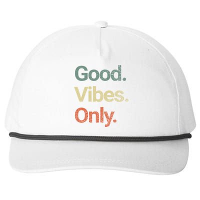 Good Vibes Only Positive Vibes Love Peace Namaste Cute Gift Snapback Five-Panel Rope Hat