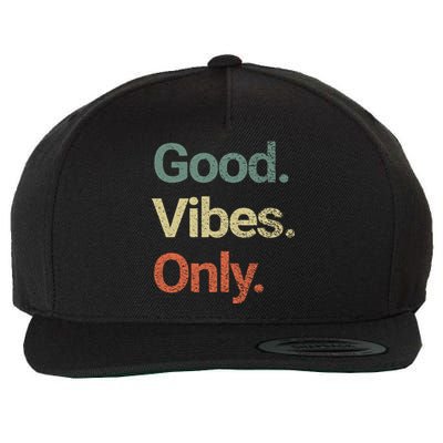 Good Vibes Only Positive Vibes Love Peace Namaste Cute Gift Wool Snapback Cap