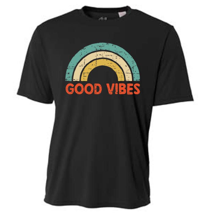 Good Vibes Only Funny Positive Inspirational Retro Cooling Performance Crew T-Shirt