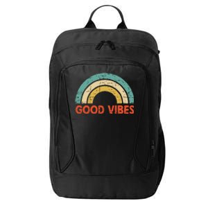 Good Vibes Only Funny Positive Inspirational Retro City Backpack