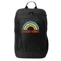 Good Vibes Only Funny Positive Inspirational Retro City Backpack