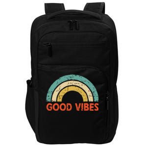 Good Vibes Only Funny Positive Inspirational Retro Impact Tech Backpack