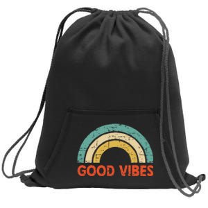 Good Vibes Only Funny Positive Inspirational Retro Sweatshirt Cinch Pack Bag