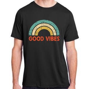 Good Vibes Only Funny Positive Inspirational Retro Adult ChromaSoft Performance T-Shirt