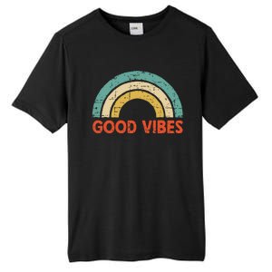 Good Vibes Only Funny Positive Inspirational Retro Tall Fusion ChromaSoft Performance T-Shirt