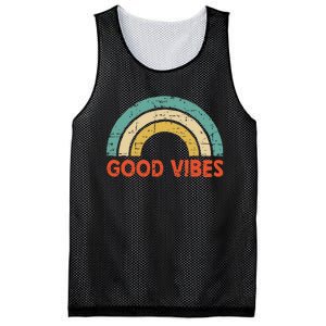 Good Vibes Only Funny Positive Inspirational Retro Mesh Reversible Basketball Jersey Tank