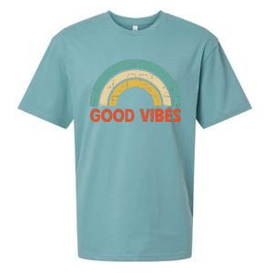 Good Vibes Only Funny Positive Inspirational Retro Sueded Cloud Jersey T-Shirt