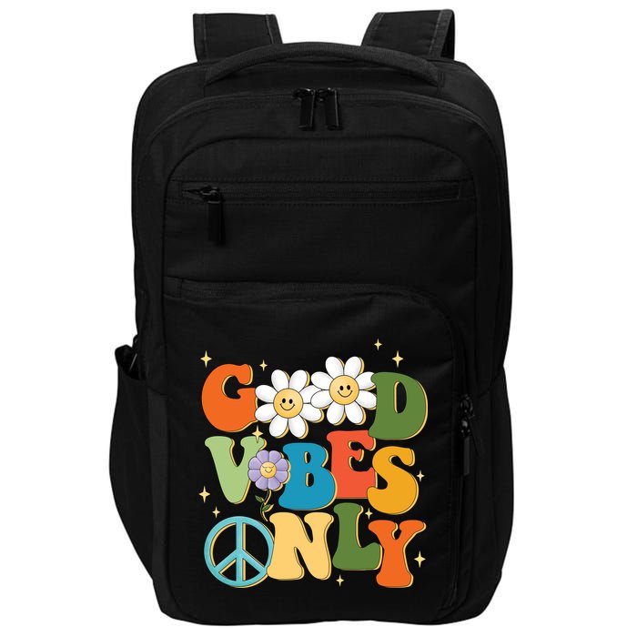 Good Vibes Only Retro Hippie Impact Tech Backpack