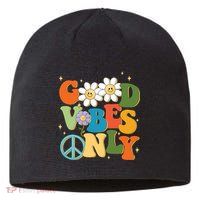 Good Vibes Only Retro Hippie Sustainable Beanie