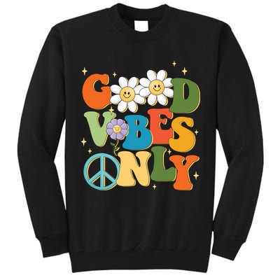 Good Vibes Only Retro Hippie Tall Sweatshirt