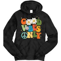 Good Vibes Only Retro Hippie Tie Dye Hoodie