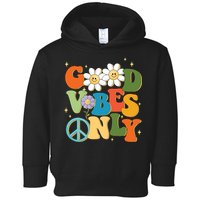 Good Vibes Only Retro Hippie Toddler Hoodie