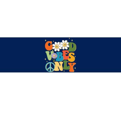 Good Vibes Only Retro Hippie Bumper Sticker