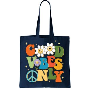 Good Vibes Only Retro Hippie Tote Bag