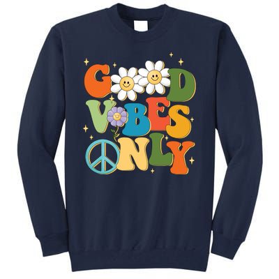 Good Vibes Only Retro Hippie Tall Sweatshirt